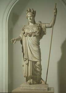 Romersk kopi af Athena Farnese (marmor)